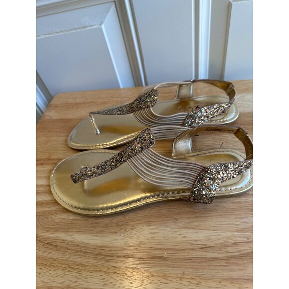 Rogue Helium Women's Rhinestone T-Strap Slingback Sandals Size 12 Sku 2804 - Picture 2 of 14